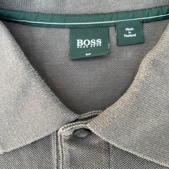 Hugo Boss Men Polo Tee Short Sleeve Olive Tshirt Cotton Tee Size XXL - Picture 4 of 9